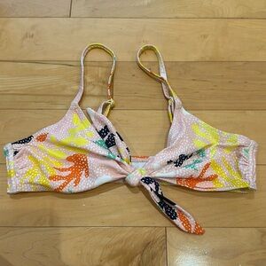 Lemlem for madewell new reef tie front bikini top small